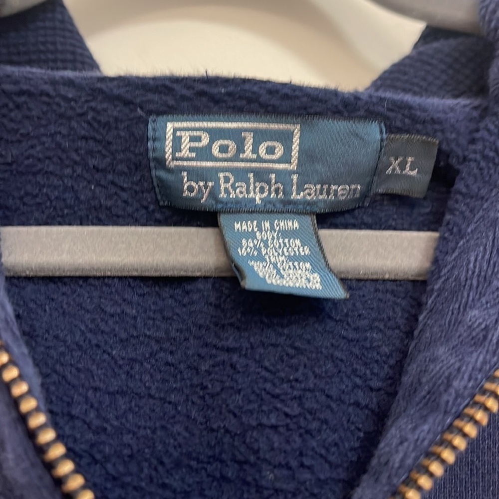Polo Ralph Lauren men’s xl navy blue zip up sweatshirt - Picture 2 of 4